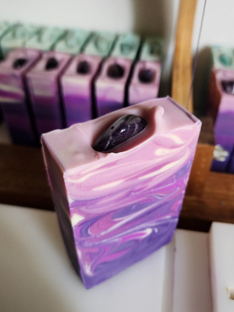 Amethyst Lavender Mint Handmade Soap