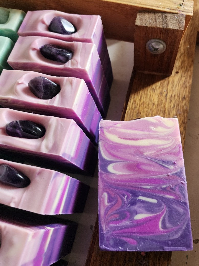 Amethyst Lavender Mint Handmade Soap