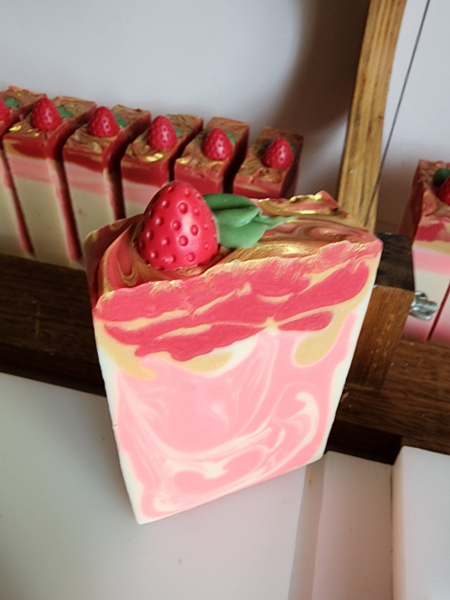Champagne and Strawberries Handmade Soap