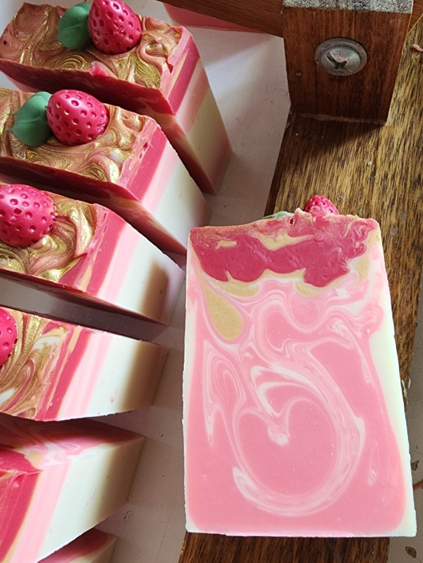 Champagne and Strawberries Handmade Soap