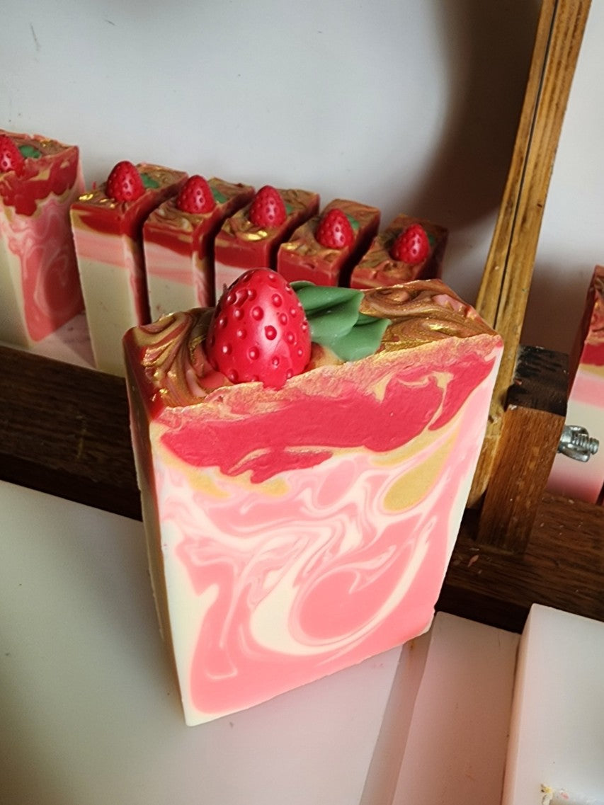 Champagne and Strawberries Handmade Soap
