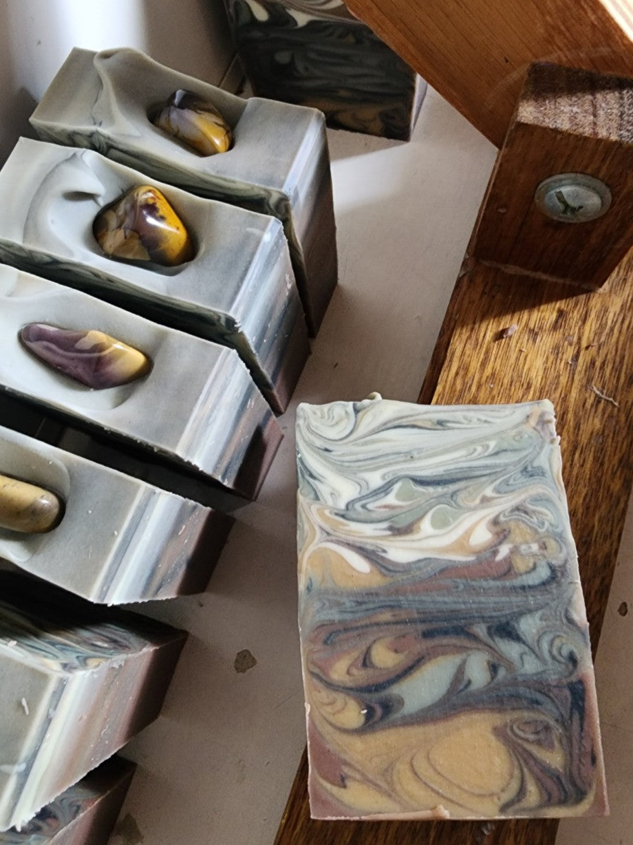 Mookaite Sandalwood & Lime Handmade Soap