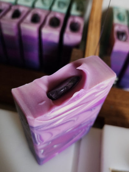 Amethyst Lavender Mint Handmade Soap