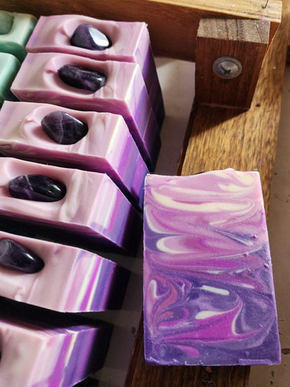 Amethyst Lavender Mint Handmade Soap