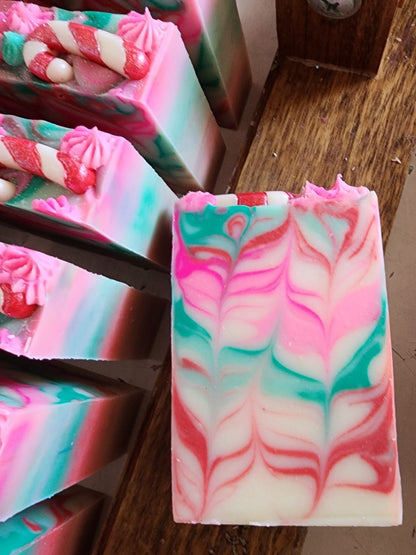 Candy Cane Lane Handmade Soap