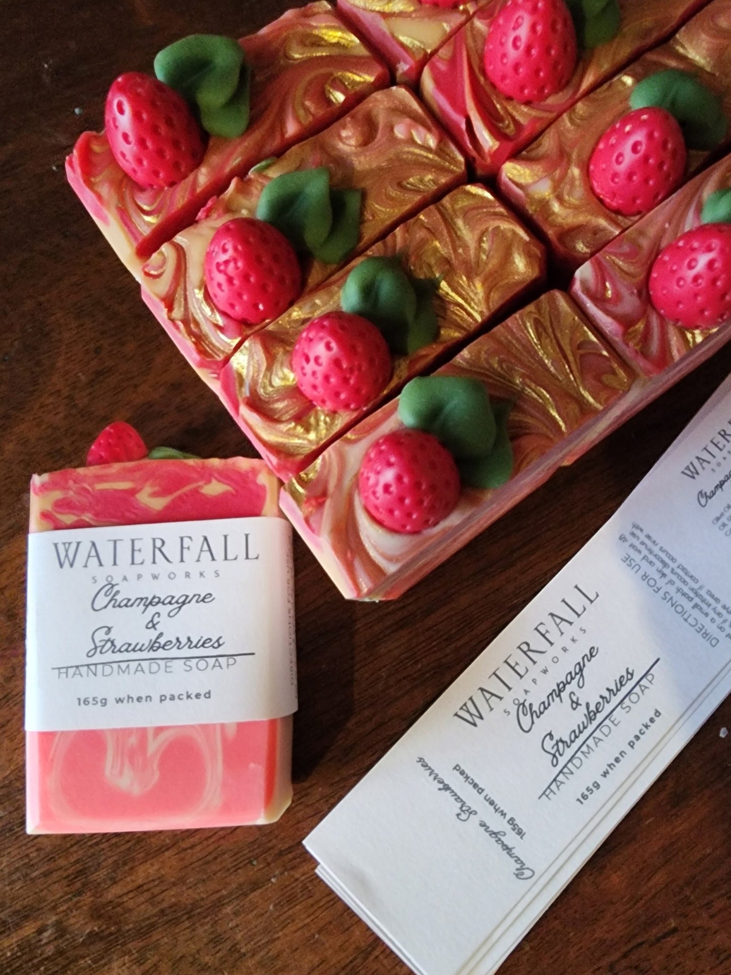 Champagne and Strawberries Handmade Soap