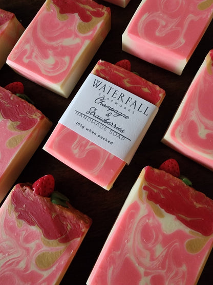Champagne and Strawberries Handmade Soap