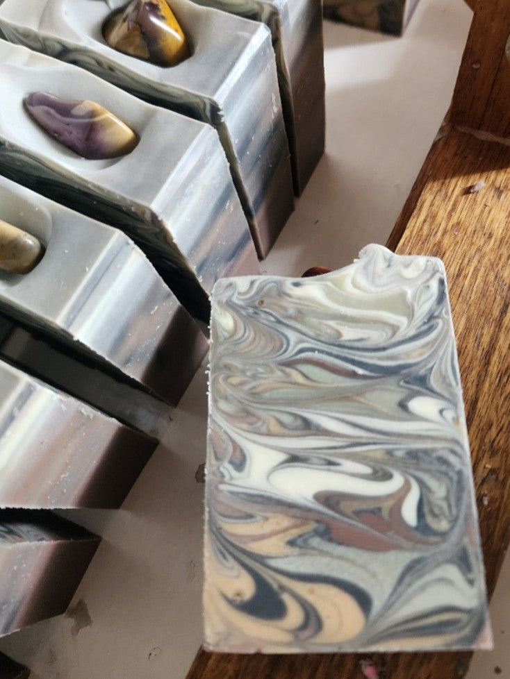 Mookaite Sandalwood & Lime Handmade Soap