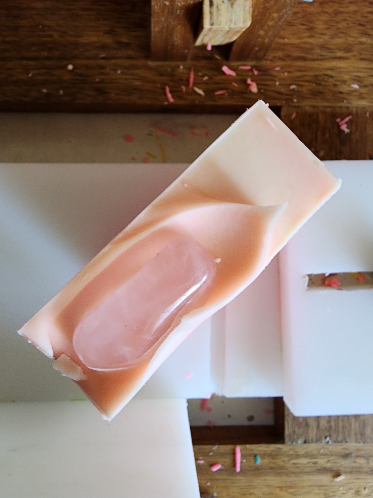 Rose Quartz Crystal Handmade Soap