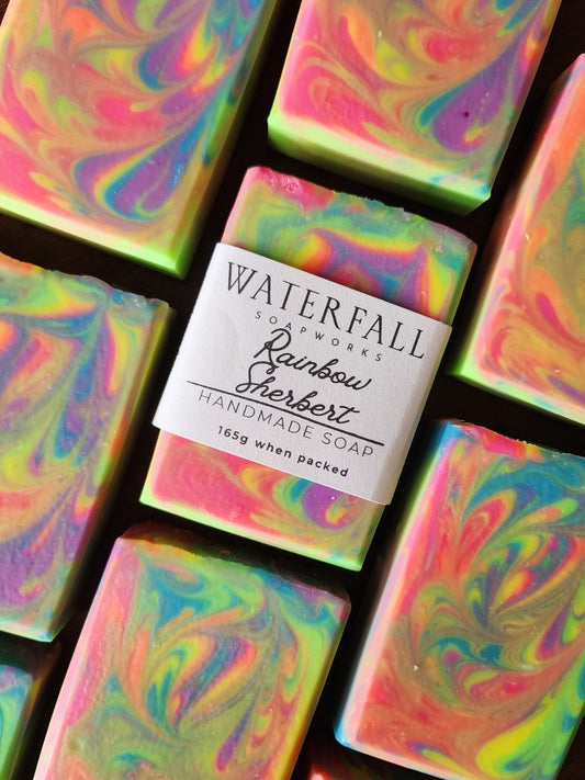 Rainbow Sherbert Handmade Soap