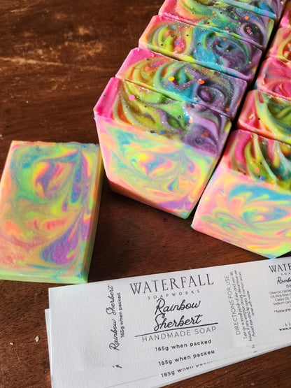 Rainbow Sherbert Handmade Soap