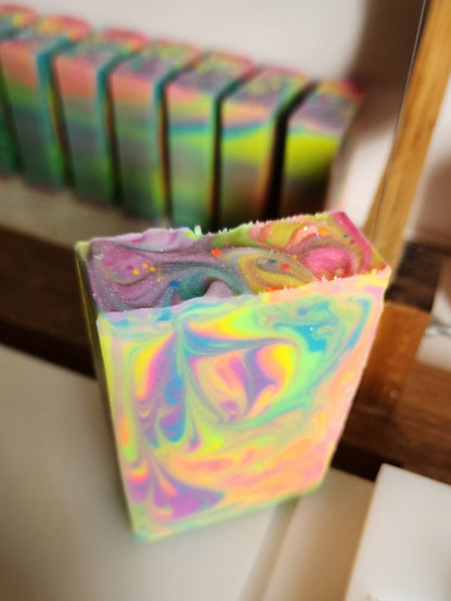 Rainbow Sherbert Handmade Soap