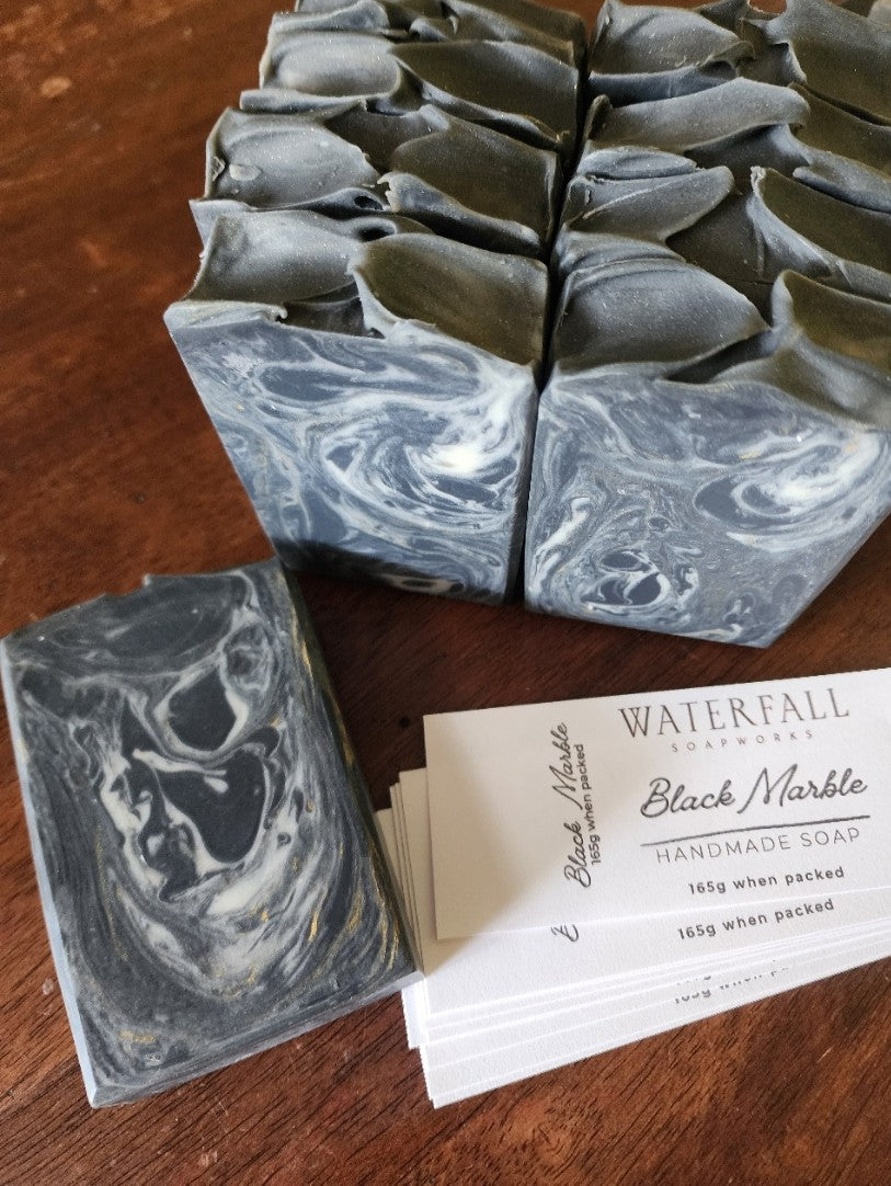 Black Marble Handmade Soap
