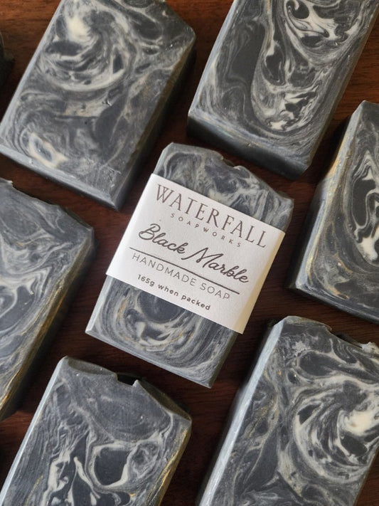 Black Marble Handmade Soap