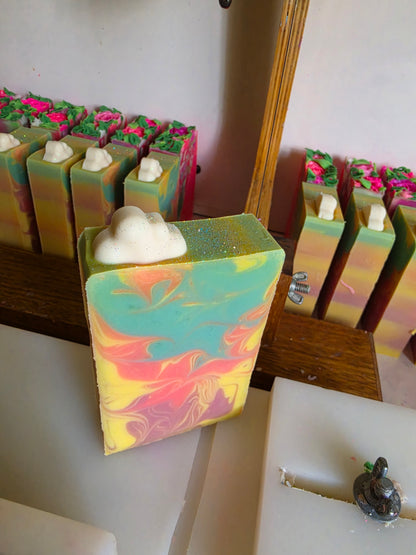 Cotton Candy Clouds Handmade Soap
