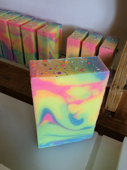 Rainbow Sherbert Handmade Soap