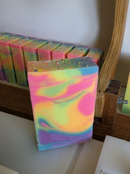 Rainbow Sherbert Handmade Soap