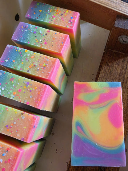 Rainbow Sherbert Handmade Soap