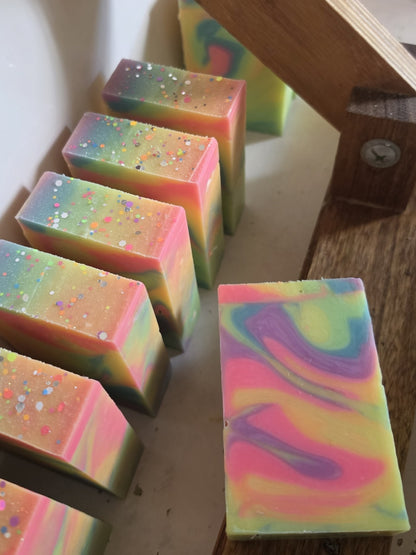 Rainbow Sherbert Handmade Soap