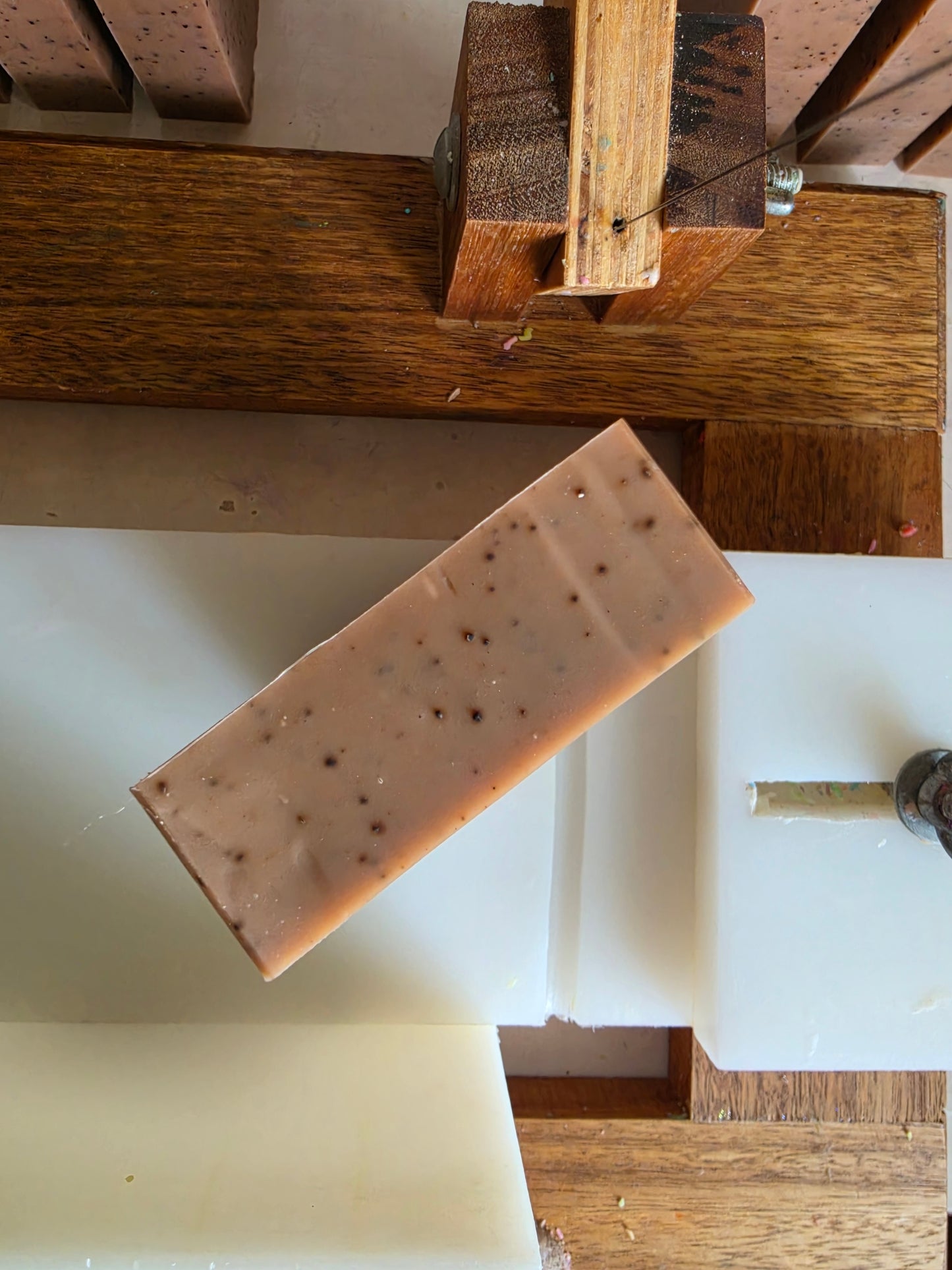 Warm Vanilla Sugar, Coffee Exfoliant Handmade Soap