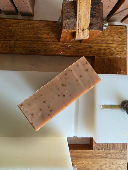Warm Vanilla Sugar, Coffee Exfoliant Handmade Soap