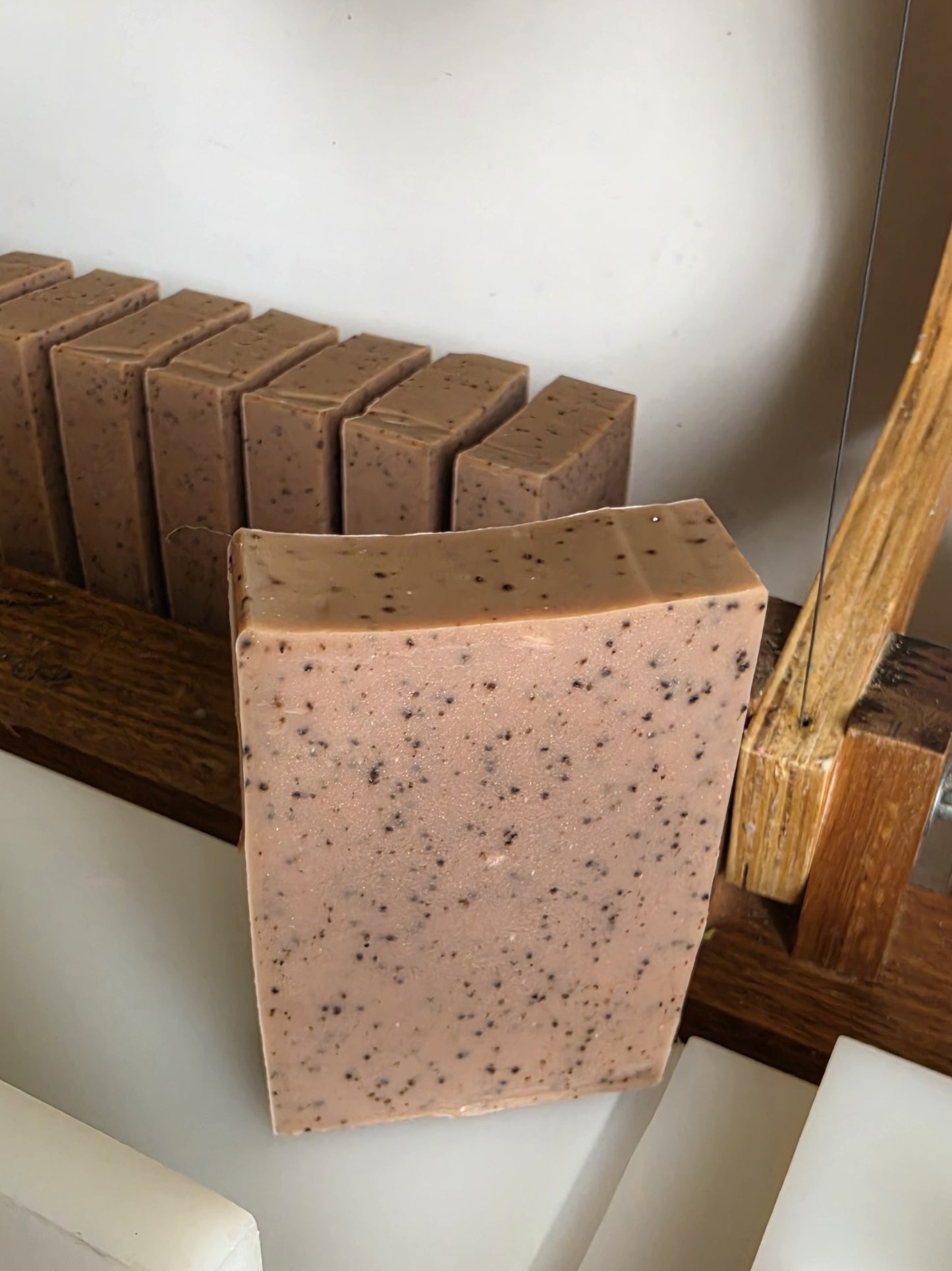 Warm Vanilla Sugar, Coffee Exfoliant Handmade Soap