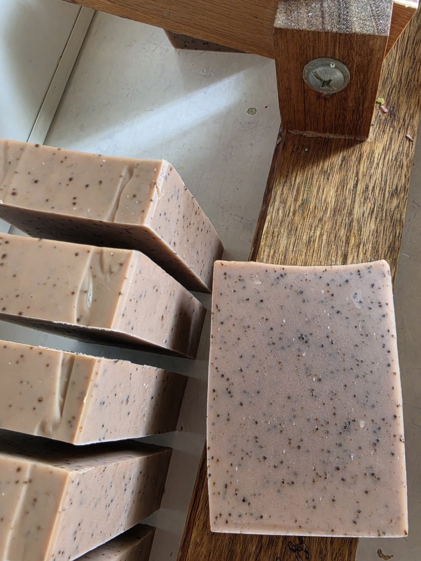 Warm Vanilla Sugar, Coffee Exfoliant Handmade Soap