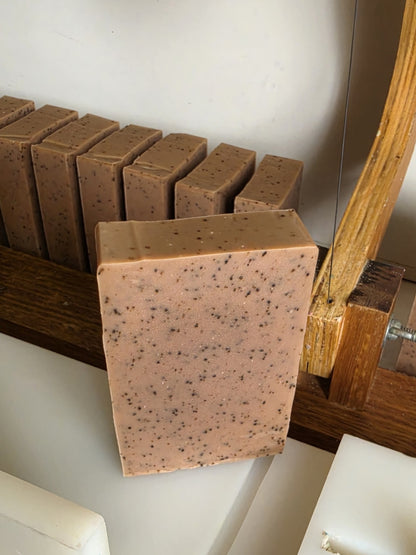 Warm Vanilla Sugar, Coffee Exfoliant Handmade Soap