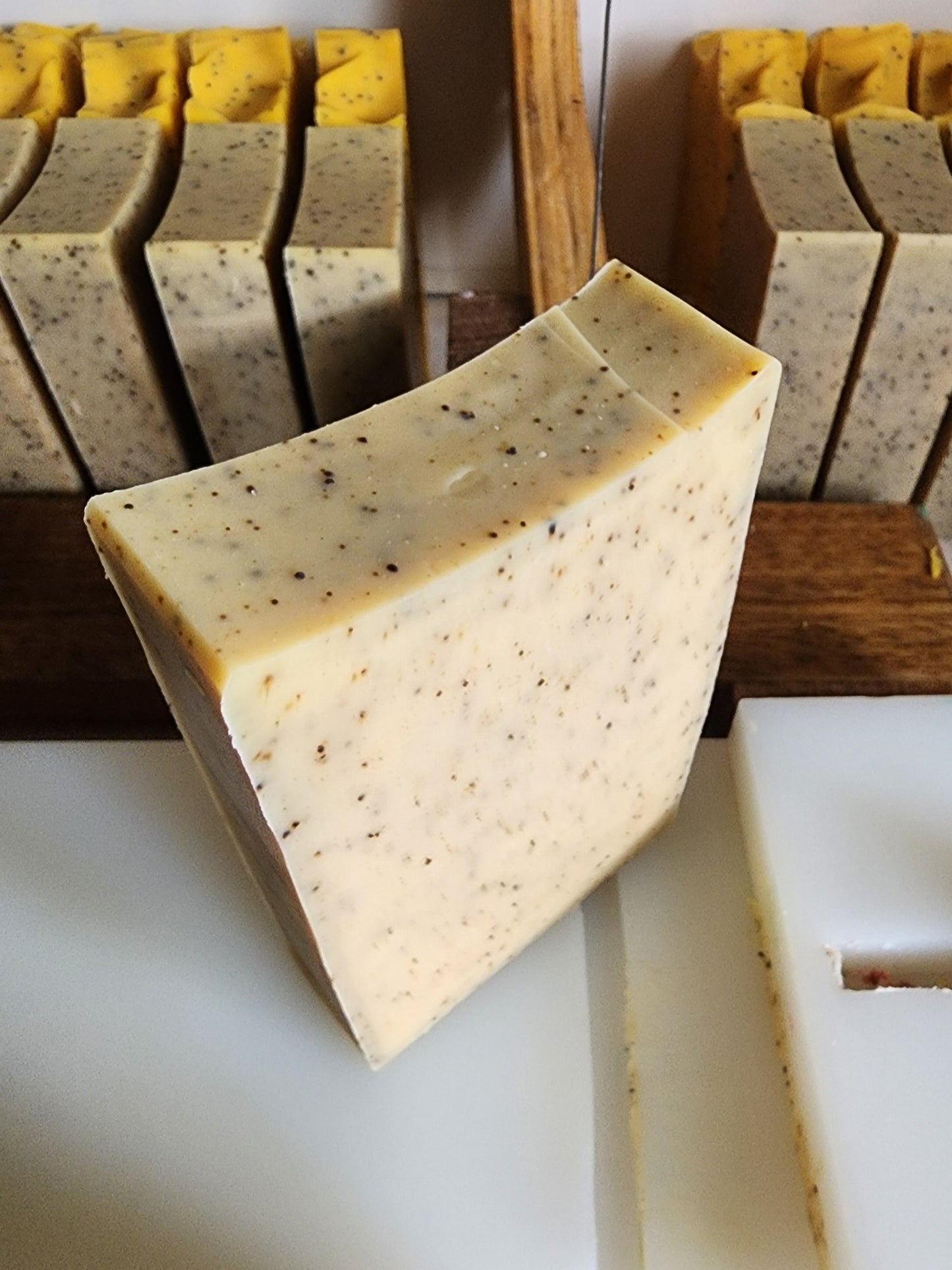 Warm Vanilla Sugar, Coffee Exfoliant Handmade Soap