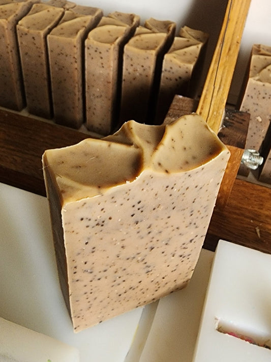 Warm Vanilla Sugar, Coffee Exfoliant Goat's Milk Handmade Soap