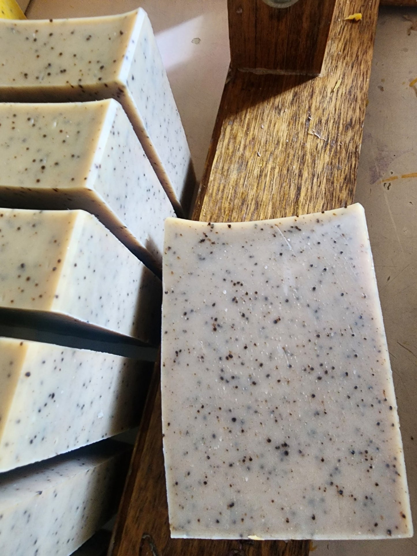 Warm Vanilla Sugar, Coffee Exfoliant Handmade Soap