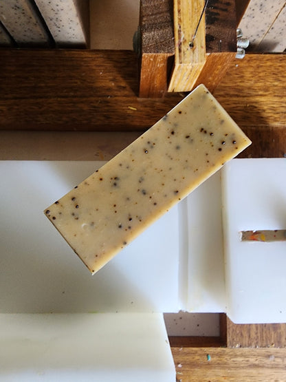 Warm Vanilla Sugar, Coffee Exfoliant Handmade Soap