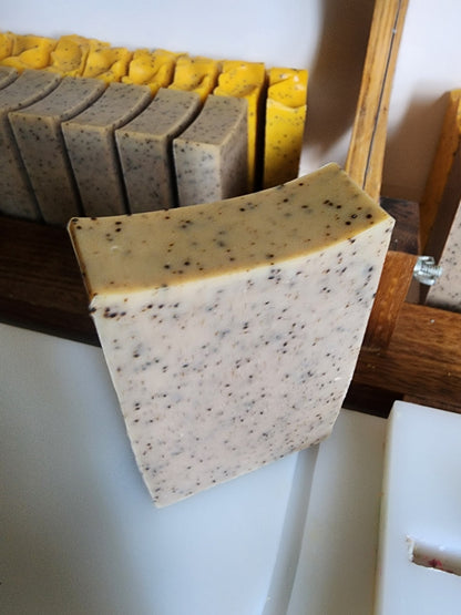 Warm Vanilla Sugar, Coffee Exfoliant Handmade Soap